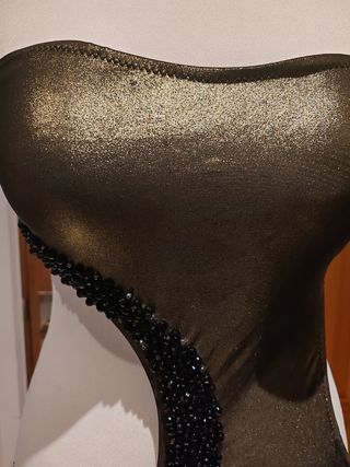 Bañador dorado oscuro con pedrería ASOS