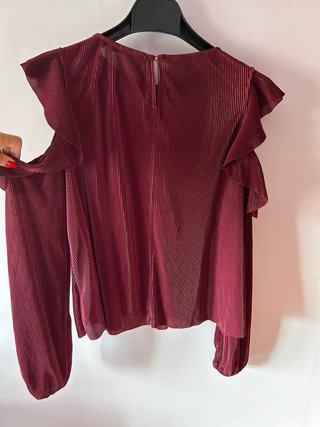 Camiseta burdeos manga larga
