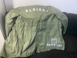 Chaqueta larga Verde militar Punk