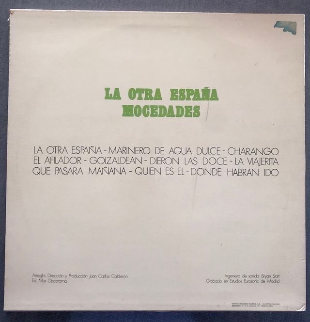 MOCEDADES - L'altra Spagna, Disco in vinile