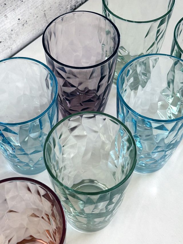 Set di 8 Bicchieri in Vetro Colorato