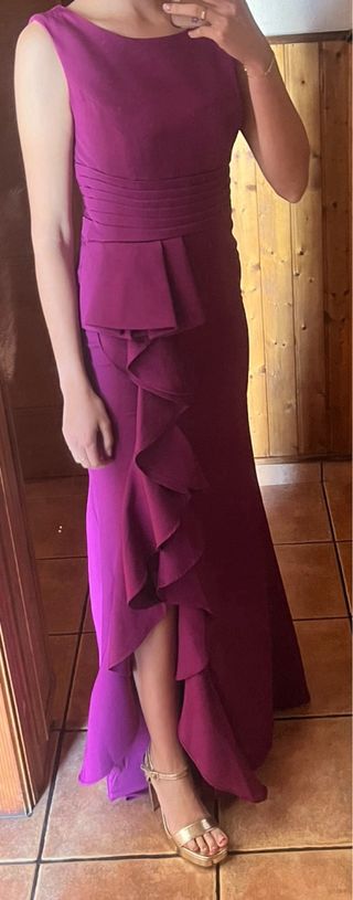 Vestido Buganvilla con cola