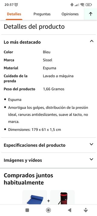 Esterilla colchoneta