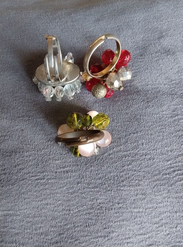 Tre anelli bigiotteria vintage