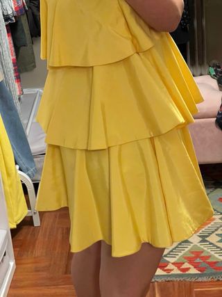 vestizo zara amarillo fiesta talla S