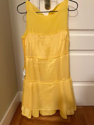vestizo zara amarillo fiesta talla S