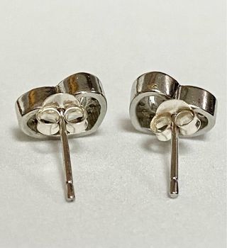 Pendientes corazon y circonitas en plata ley 925