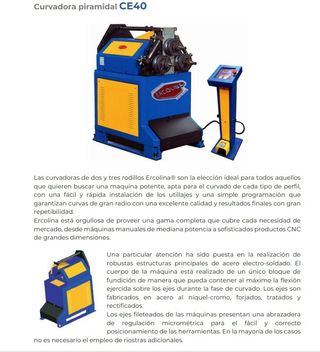 Curvadora de perfiles Ercolina