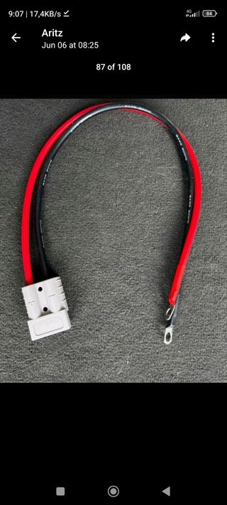 Juego cables de batería de silicona 50A