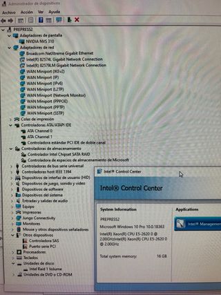 HP Z620 Workstation 2x Intel Xeon E5-2620 con RAID