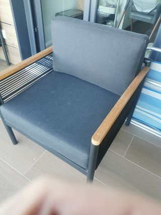 Sofa y sillón de jardín