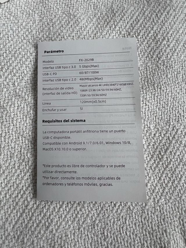 Lote 140 HUB Usb C 5 en 1 