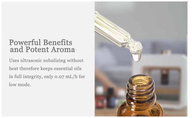 DIFUSOR AROMATERAPIA ACEITE SIN AGUA NI CALOR BLAN