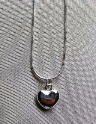 Collar corazón plata de ley