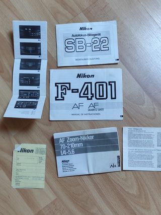 Camara Reflex Analógica Nikon F-401 completa