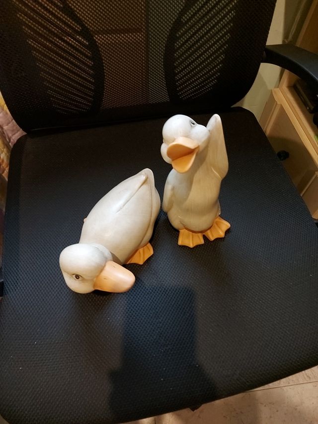 Dos patitos de cerámica 