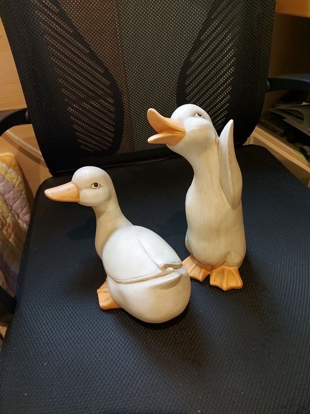 Dos patitos de cerámica 