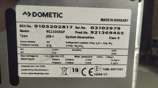 nevera dometic rc 2200