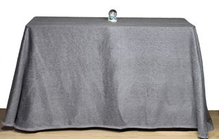 Falda camilla chenilla cuadrada Gris Otoño-Inviern