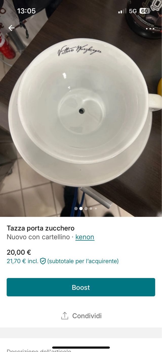 Tazza porta zucchero per Bar