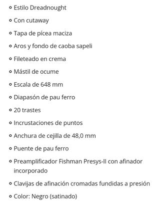 Guitarra acústica semi nueva