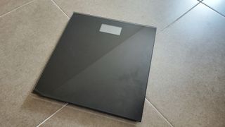 Báscula de baño - cristal templado negro