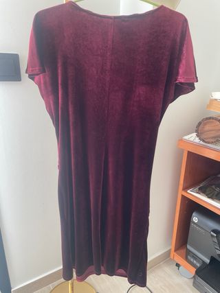 Vestido fiesta efecto terciopelo