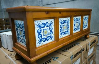 Oferta Jardinera/ Macetero madera maciza