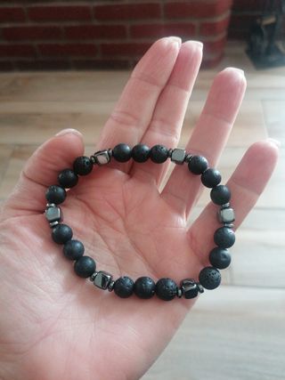 Bracciale unisex pietra lavica