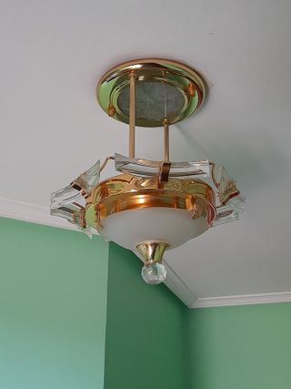 Lámpara de techo de cristal
