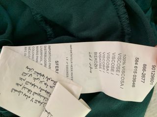 Vestido de volantes verde botella