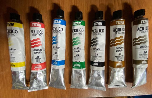 SET DI 3 COLORI ACRILICI TITANIO 60 ML