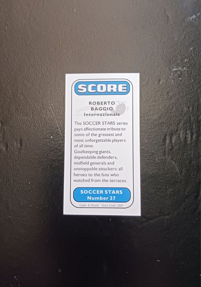 ROBERTO BAGGIO INTER - SOCCER STARS N°27