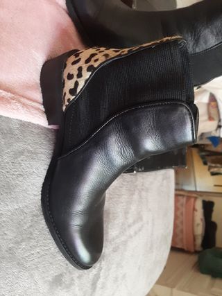 Botines Vaqueros de Piel. T 38
