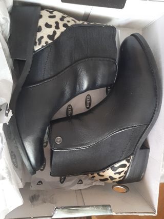 Botines Vaqueros de Piel. T 38