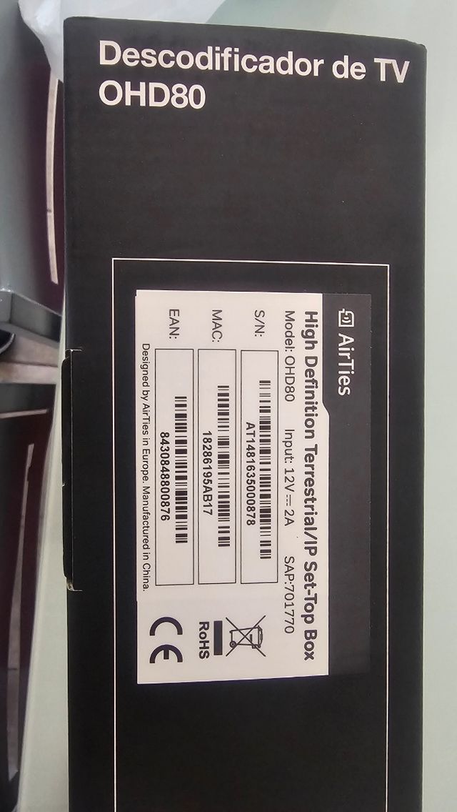 Descodificador tv ohd80
