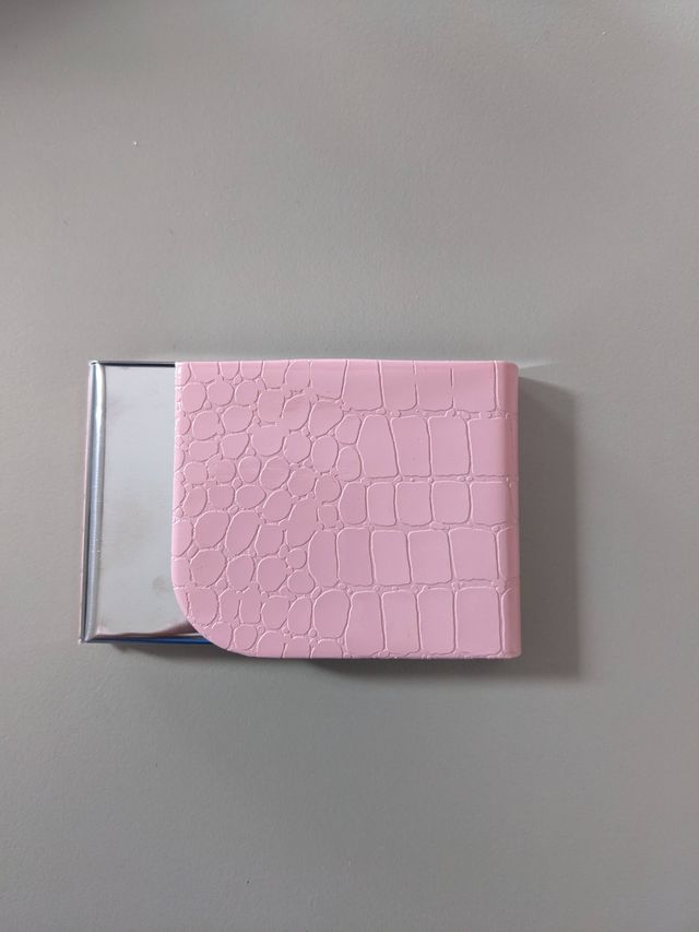 Portatessere donna pelle rosa cipria – NUOVO