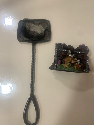 Pecera con filtro + comida peces