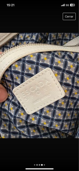 Bolso grande de piel Escada