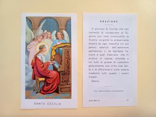100 santini holy card SANTA CECILIA egim