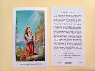 100 santini holy card SANTA MARIA MADDALENA