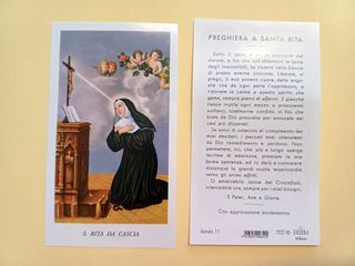 100 santini holy card SANTA RITA DA CASCIA egim
