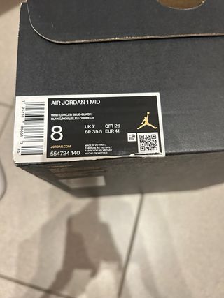 Nike air jordan black and blue