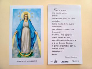 100 santini holy card IMMACOLATA CONCEZIONE egim