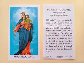 100 santini holy card MARIA AUSILIATRICE egim