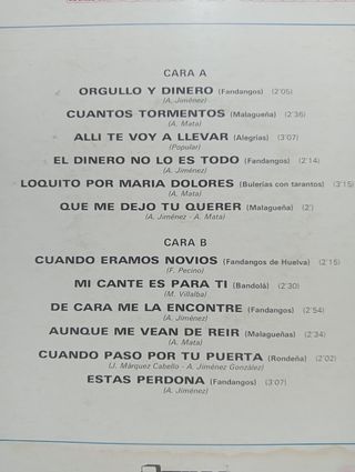Éxitos de Antonio de Canillas LP