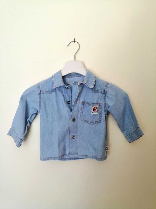 Camicia jeans vintage neonato