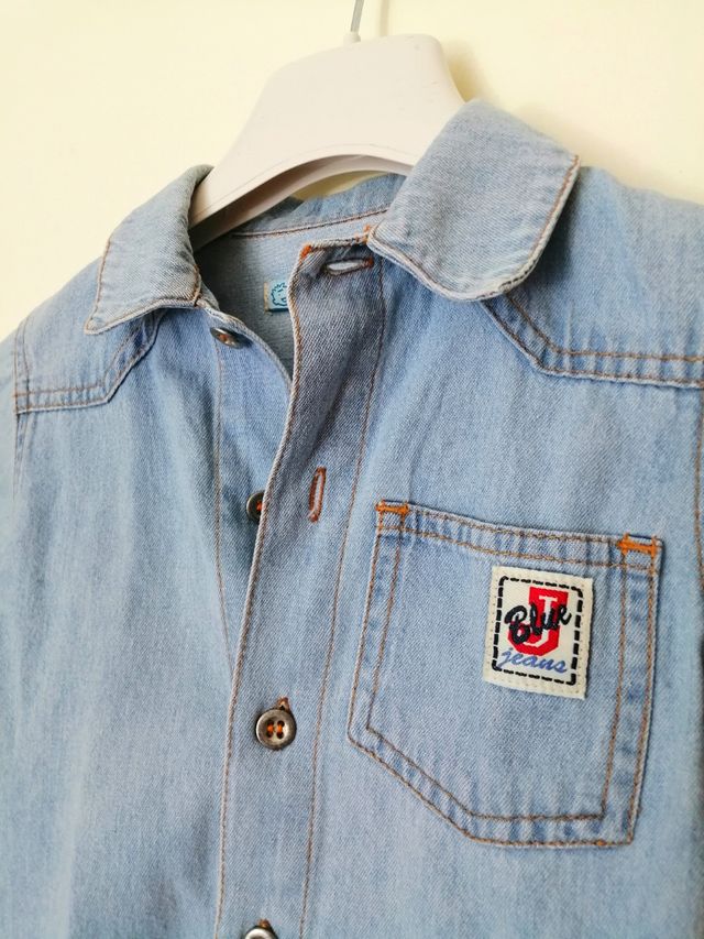 Camicia jeans vintage neonato