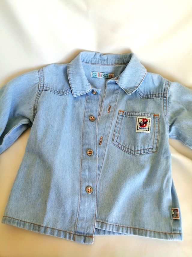 Camicia jeans vintage neonato