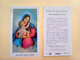 100 santini holy card MADONNA DELLE GRAZIE egim